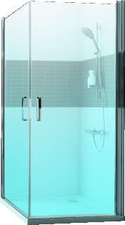 Hüppe - Classic 2 Douchecabine vierhoekig Clas2 Hkinst 90 Mvs Z/Hg