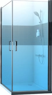 Hüppe - Classic 2 Douchecabine vierhoekig clas2 zwdr 80 z/hg