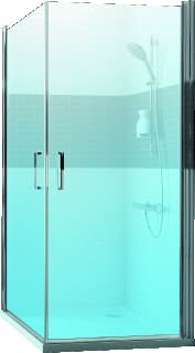 Hüppe - Classic 2 Douchecabine vierhoekig Clas2 Zwdr100 Z/Hg