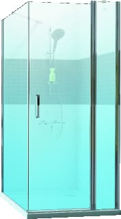 Hüppe - Classic 2 Zijwand voor bad of douche Clas2 Zijw Zwdr 90 Z/Hg