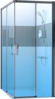 Hüppe - Classic 2 Douchecabine vierhoekig Clas2 Easy Schf 90 Z/Hg