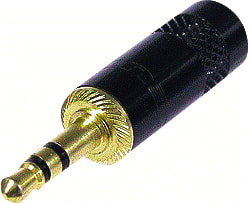 REAN - A/V-connector Neut Jack3.5 Stek 3P Z/Gd