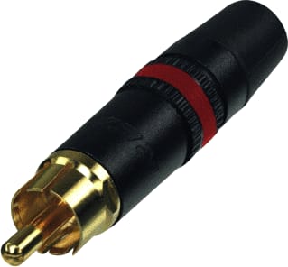 REAN - A/V-connector Neut Rca Stek Gd/Zw/Rd