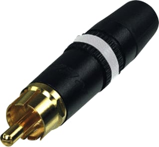 REAN - A/V-connector Neut Rca Stek Gd/Zw/Wit