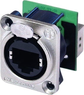 Neutrik - Modulaire connector Ethercon Chass-D Rj45 Ni