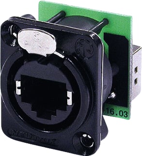 Neutrik - Modulaire connector Ethercon Chass-D Rj45 Zw