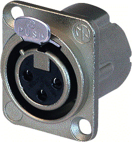 Neutrik - Ronde (industrie) connector XLR CHASS DLX 3PIN BUS NI