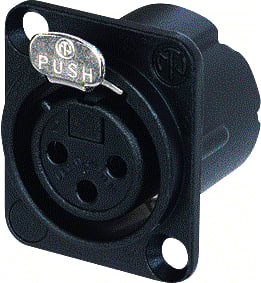 Neutrik - Ronde (industrie) connector XLR CHASS DLX 3PIN BUS ZW