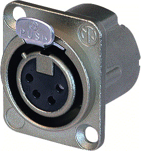 Neutrik - Ronde connector, inbouw (z/kabel) CNTXL114A