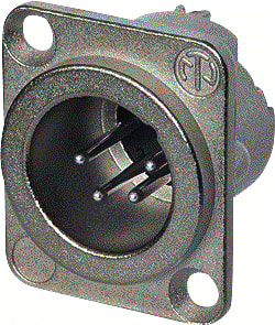 Neutrik - Ronde connector, inbouw (z/kabel) CNTXL124A