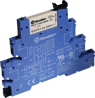 Finder - 38 Schakelrelais Interf.Relais 1W 6A 24Vuc