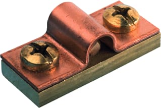 JMV - Toebeh./onderd. aarding/bliksembev. Muurblok Messing 25 Ds100