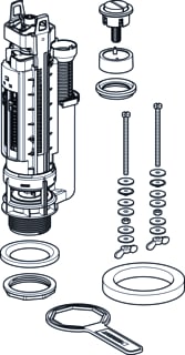 Geberit - Toebeh./onderdelen spoelreservoir Bodemventiel Uni. 290