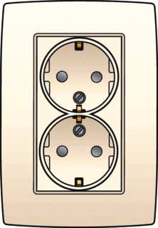 Niko - Original Wandcontactdoos (WCD schakelmat.) Wcd 2V Ra Kv Compact Cr