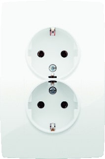 Niko - Original Wandcontactdoos (WCD schakelmat.) Wcd 2V Ra Kv Compact Wt