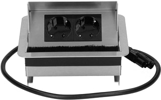 OCS - Rhodos 2xWCD Bureau aansluitunit I 2X230V Rvs