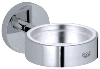 Grohe - Essentials Glas/zeephouder Essent Wandhdr Glas/Zpsch