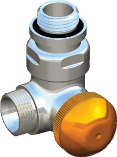Herz - Radiatorafsluiter Radkr Dubbelh R1