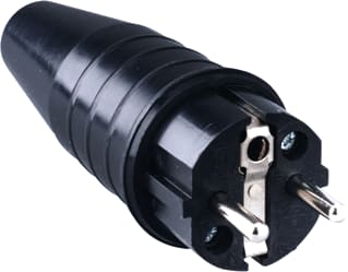 Keraf - 521 Geaarde stekker Contactstop Ra Volrubber
