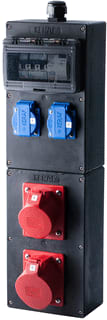 Keraf - CEE-contactdoos combinatie Prisma32A5P 16A5P 2Xschko