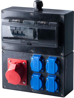 Keraf - CEE-contactdoos combinatie Prisma 16A5P 4 X Schko