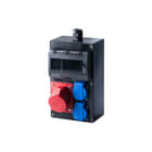 Keraf - CEE-contactdoos combinatie domino 16a 5p 2x schko