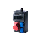 Keraf - CEE-contactdoos combinatie domino 32a 5p 2x schuko