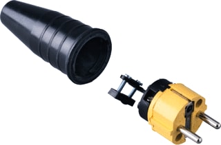 Keraf - 521 Geaarde stekker Contst Rubber 16A/Ra Gl