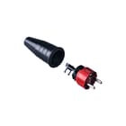 Keraf - 521 Geaarde stekker Contst Rubber 16A/Ra Rd