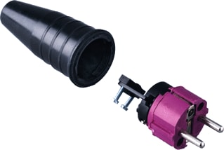 Keraf - 521 Geaarde stekker Contst Rubber 16A/Ra Prs