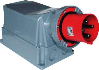 Keraf - PCE CEE-toestelcontactdoos Telcontd Opb 125A 4P 6H