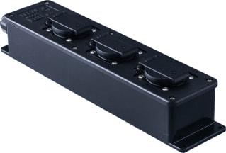 Keraf - 16 Contactdooscombinatie Keraf 3Xschuko 16A Zw