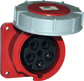 Keraf - PCE CEE-contactdoos, aanbouw Wcd Cee Inb Recht 63A 4P