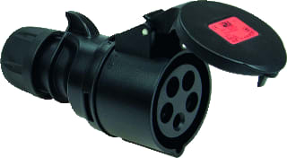 Keraf - PCE Shark CEE-koppelcontactstop Cee 32A 3P 6H Cont Zwart