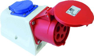 Keraf - PCE CEE-contactdoos combinatie Wcd Opb Combo 32A 5P 6H