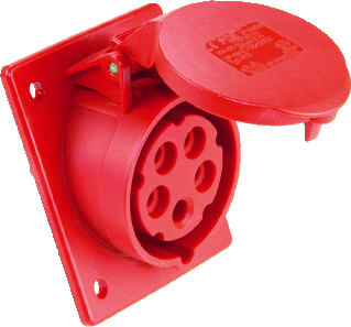 Keraf - PCE CEE-contactdoos, aanbouw Wcd Cee Inb Schn 32A 5P