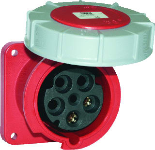 Keraf - PCE CEE-contactdoos, aanbouw Wcd Cee Inb Rcht 125A 5P
