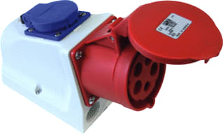 Keraf - PCE CEE-contactdoos combinatie Wcd Opb Combo 16A 5P 6H