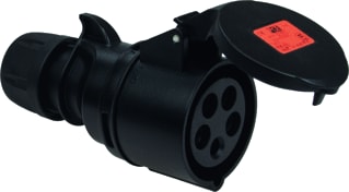 Keraf - PCE Shark CEE-koppelcontactstop Cee 16A 5P 6H Cont Zwart