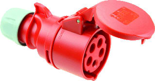 Keraf - PCE Shark CEE-koppelcontactstop Contrast 32A 5P 6H