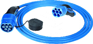 Mennekes - Laadkabel elektrisch voertuig Kabel T2 Mod3 32A 3F 7.5M