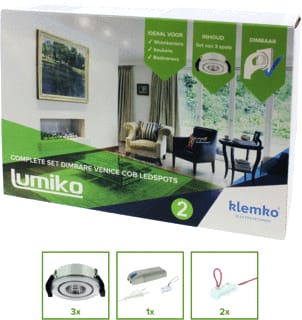 Lumiko - Venice Downlight/spot/schijnwerper Klem Venice-Cob-Kit2