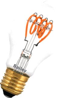 Bailey - Spiraled Clear LED-lamp thomas hl e27 4w