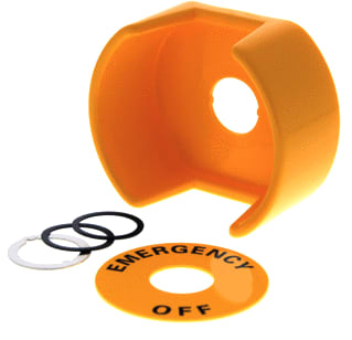 Omron - Tekstschild vr drukknop/signaallamp Noodstopkap A22E0001B