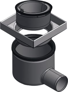 Aco - Stainless EG Puthuis afvoerput telesc. zijuit