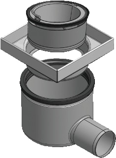 Aco - Stainless EG Vloerput met 1 aansluiting  2201466