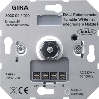 Gira - Basisunit Potentiometer vr lichtregelsysteem dalipot tun wh netv.basis
