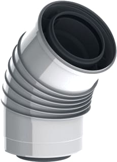 Burgerhout - TwinSafe Concentr. RGA/LTV buis Bocht Plooi 100/150 45Gr