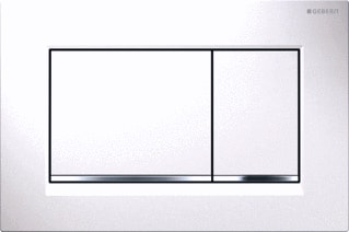 Geberit - Sigma20 Bedieningsplaat spoelsysteem Bed Pan Sq Wt/Chr