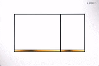 Geberit - Sigma20 Bedieningsplaat spoelsysteem Bed Pan Sq Wt/Gd